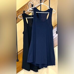 J Crew Dress Lot Of 2 Swing Racerback Tank 1 Navy And 1 Black SZ. Small